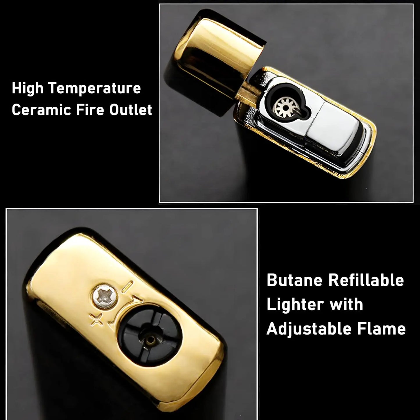 2 Pack Windproof Flame Torch Lighter